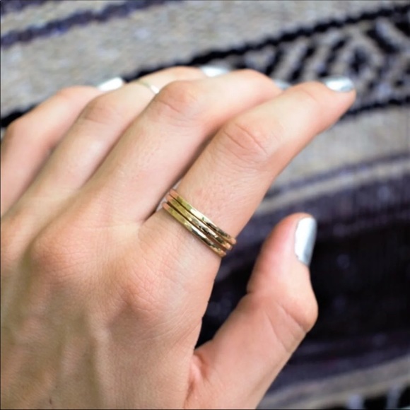 single dainty 14k gold filled stacking ring - Picture 4 of 5